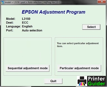 Epson 3150 Adjustment Program