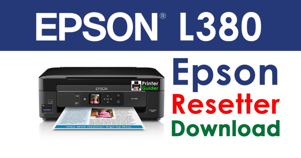 Epson L380 Resetter Adjustment Program