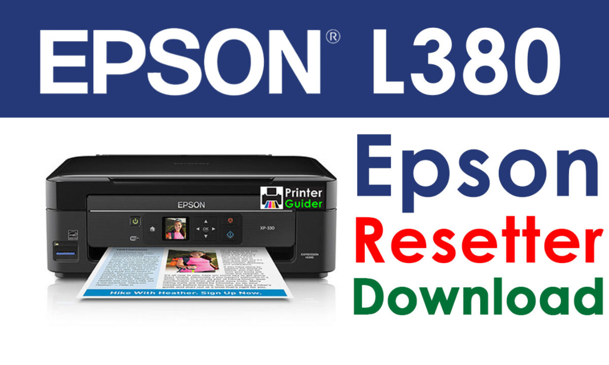Epson adjustment clearance program l380