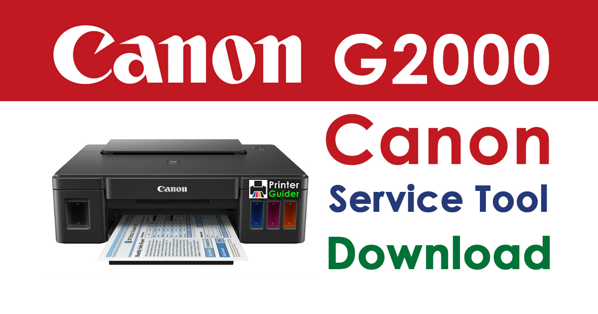 Canon Pixma G2000 Resetter Service Tool Download