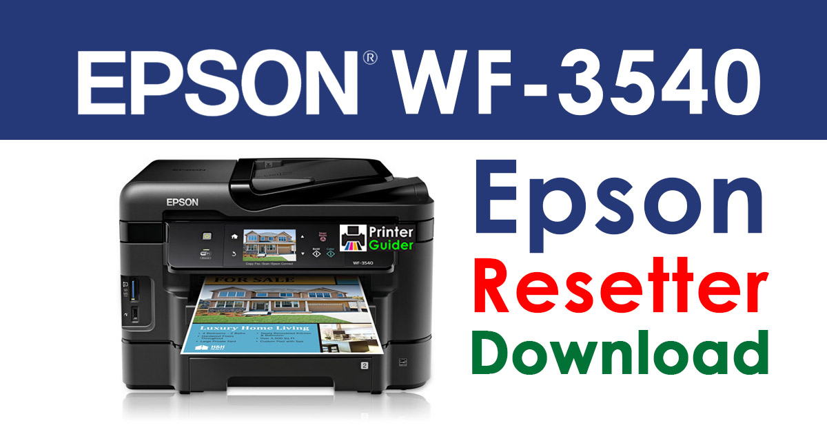 Epson WorkForce WF-3540 Resetter Adjustment Program