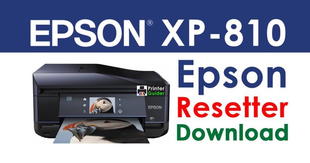 Epson XP-810 Resetter Adjustment Program Free Download