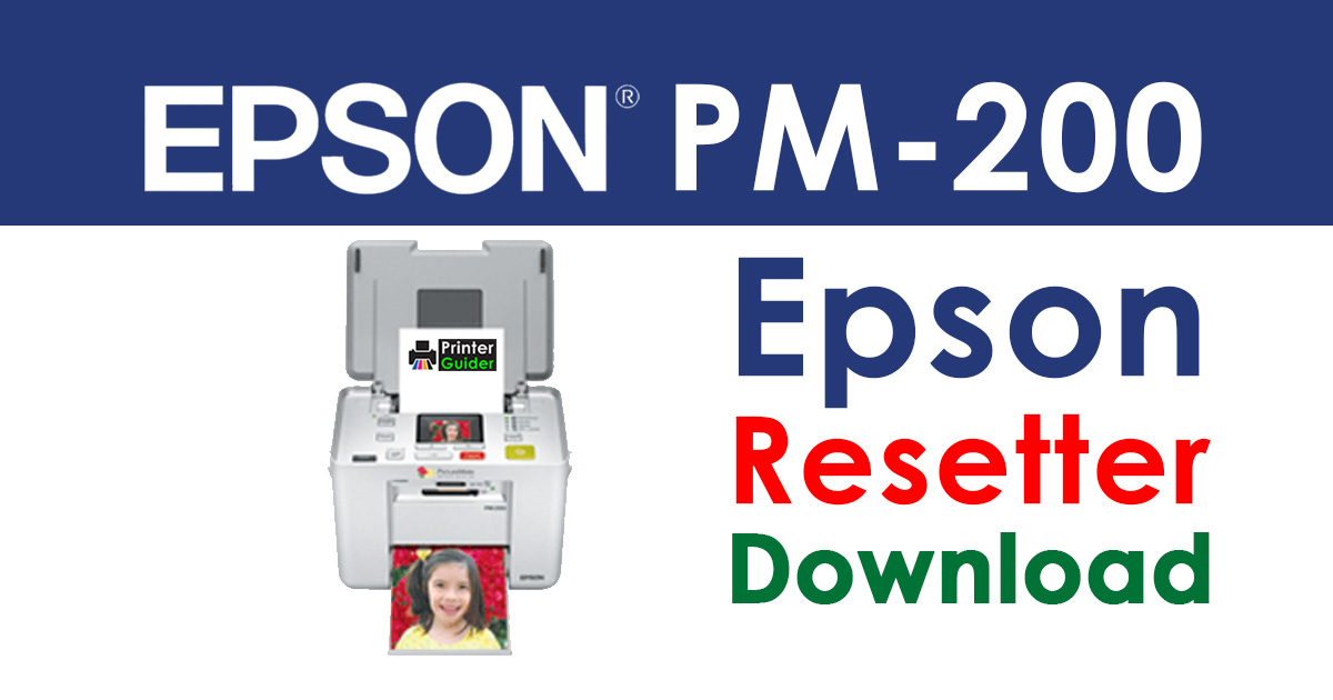 Epson PictureMate Pal PM 200 Resetter Adjustment Program Download