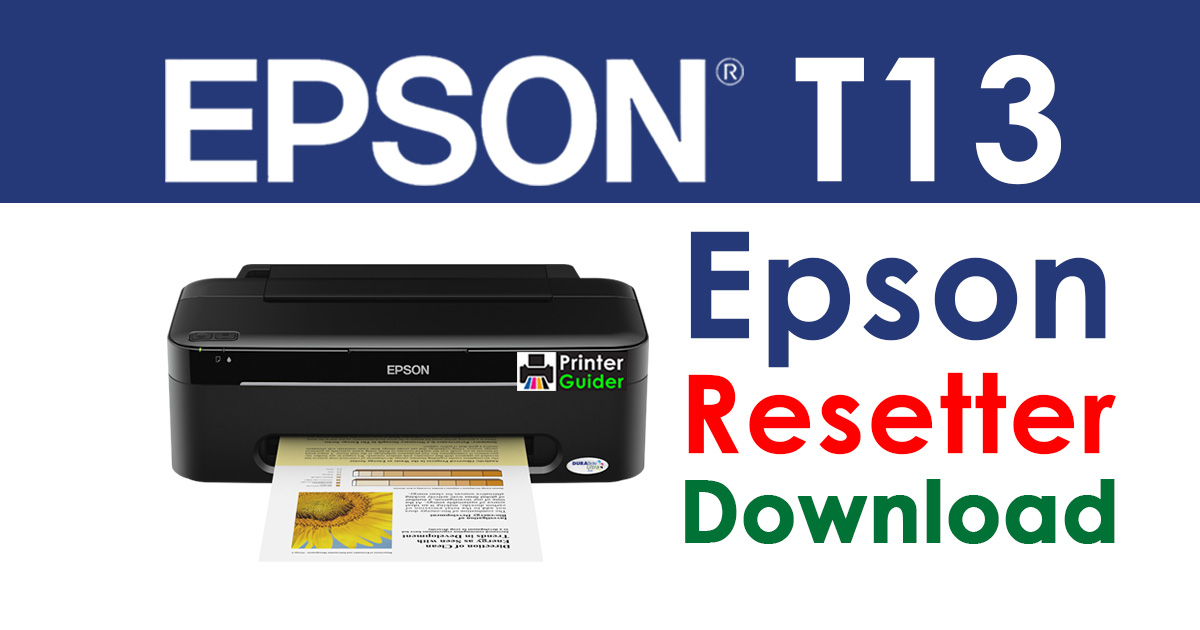 Epson Stylus T13 Resetter Adjustment Program Free Download