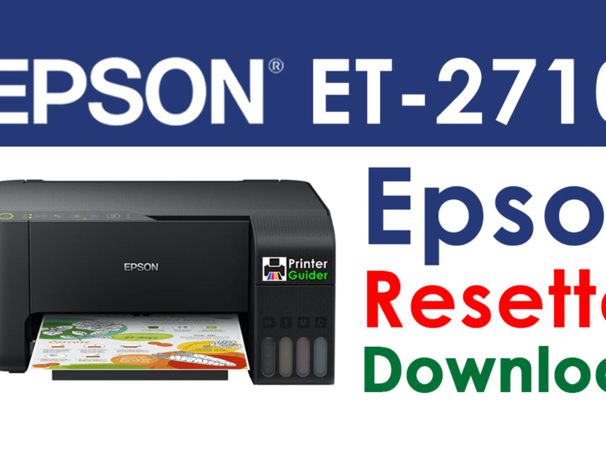 Reset Epson Ecotank ET 2710 Waste Ink Pad Counter 