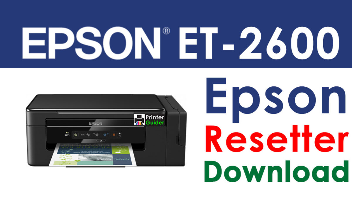 turnering så Kan ikke Epson EcoTank ET-2600 Resetter Adjustment Program Free Download