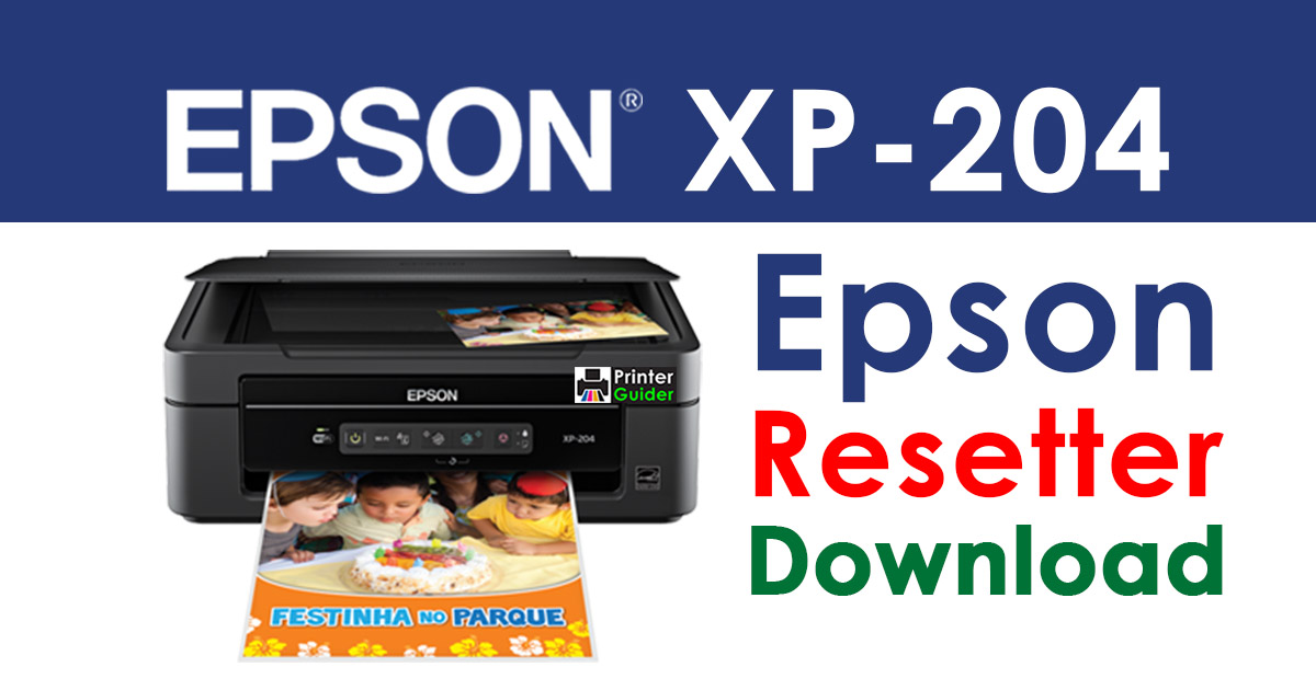 Epson XP-204 Resetter Adjustment Program Free Download