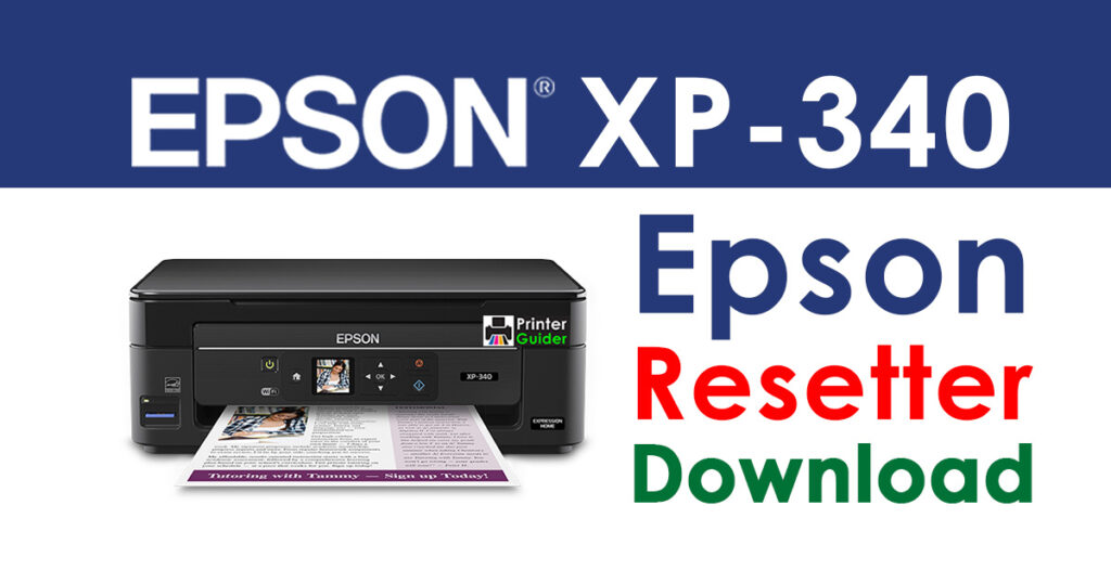 Epson XP-340 Resetter Adjustment Program Free Download
