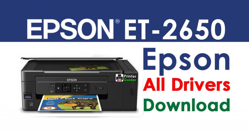 Epson EcoTank ET-2650 Printer driver free download