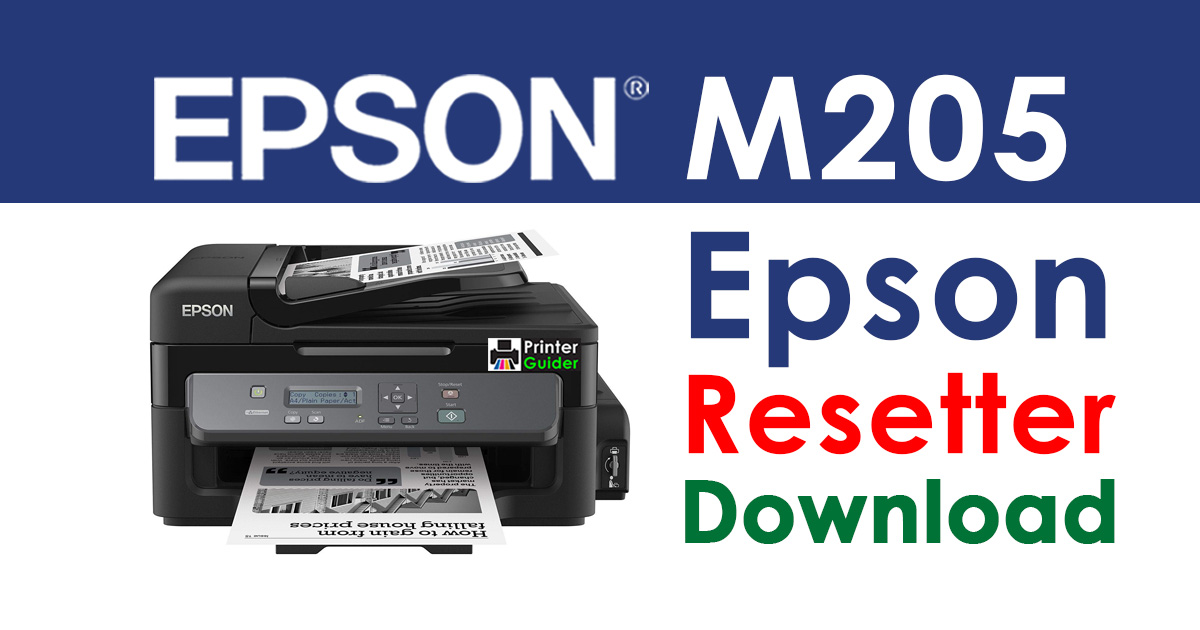 Epson M205 Resetter Adjustment Program Free Download