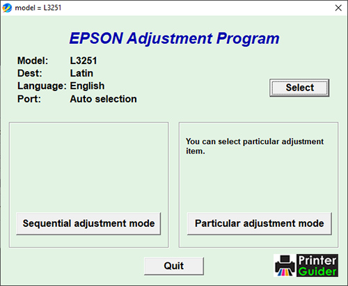 Epson L3251 Adjustment Program